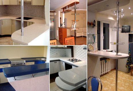 Примеры барных стоек для кухни в квартире или частном доме