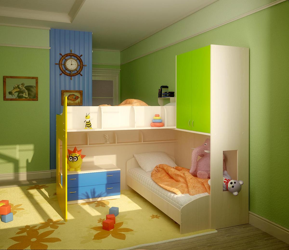 детская мебель для разнополых детей в одну комнату