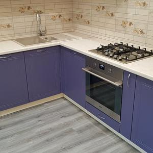 Фиолетовая кухня крашенный МДФ 3