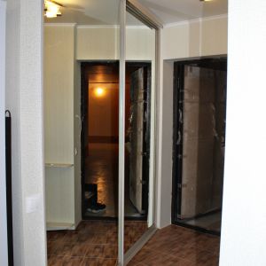 Зеркальный встроенный шкаф в прихожей (1)